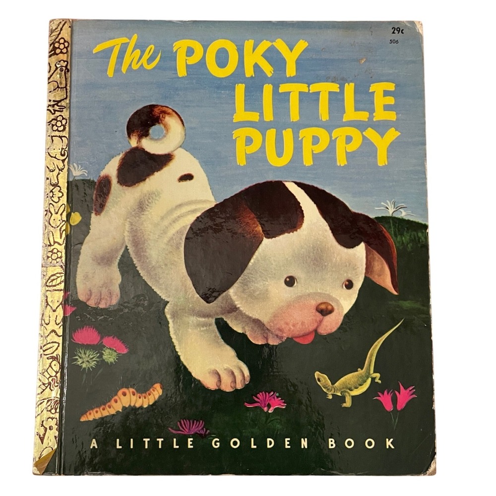 Vintage The Poky Little Puppy Little Golden Book Childrens Hardcover 506